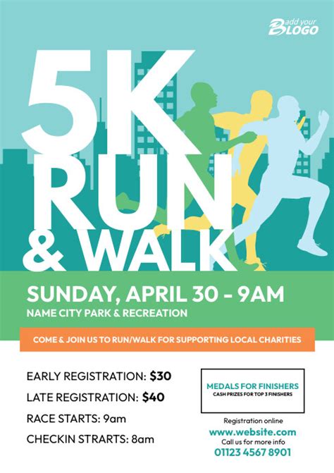 5k run flyer template 1