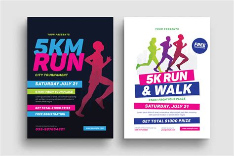 5k run flyer template 2