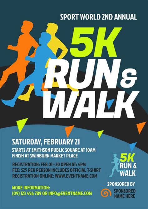 5k run flyer template 5