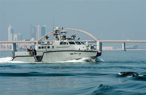 A U.S. Navy ship patrolling the Arabian Gulf