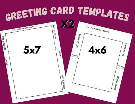 5x7 card template for Word