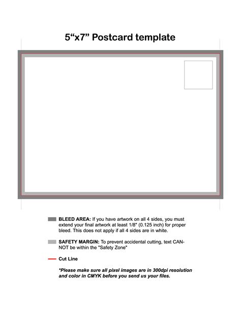 5x7 card template design