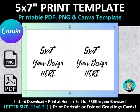 5x7 card template designs