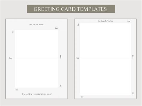 5x7 card template ideas for personal use