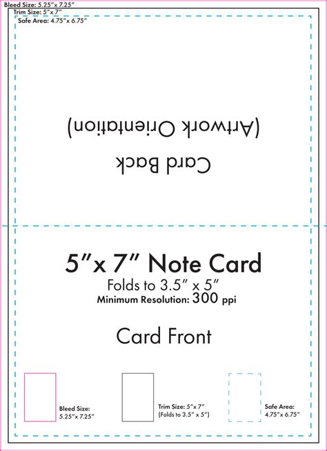 5x7 card template layout