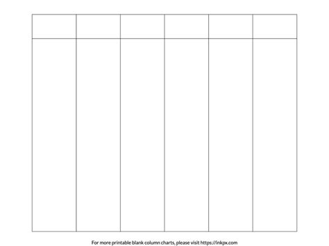 6 Column Chart Template Word