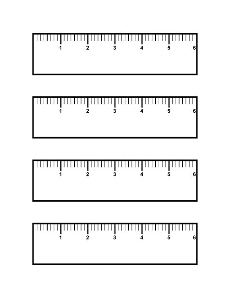 6 Inch Printable Ruler Template for Education