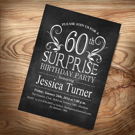 60th Birthday Invitation Ideas for Women