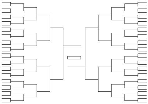 64-Team Bracket Printable Template