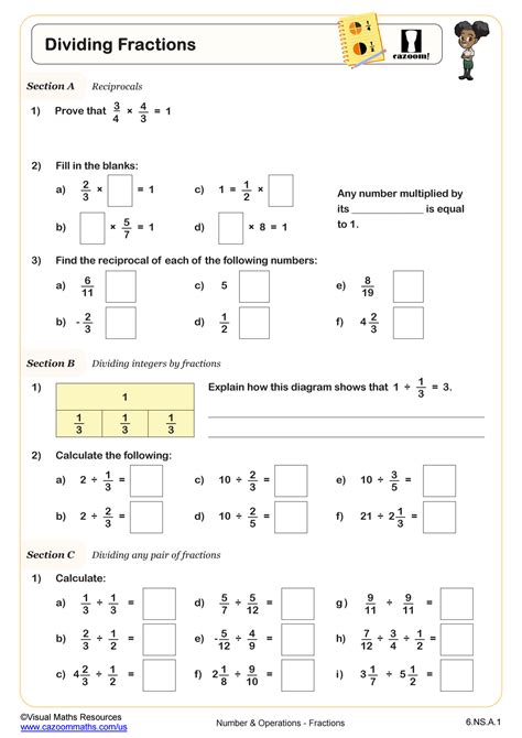 6th grade math worksheets image