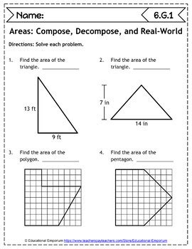 Geometry worksheets