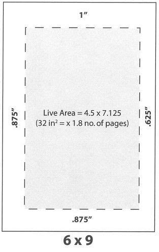 Example of a 6x9 book template with adjusted margins