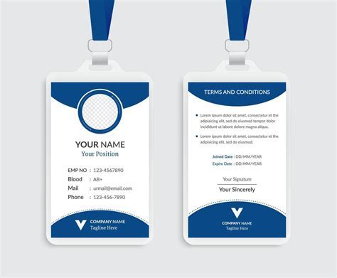 7 Vertical ID Card Templates