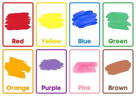 7 Ways to Learn Colors with Printable Flashcards