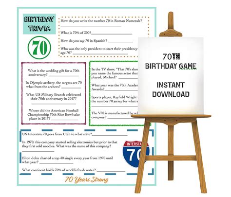 70th Birthday Games