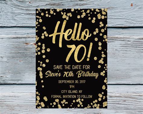 70th Birthday Templates