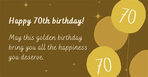 70th Birthday Wishes