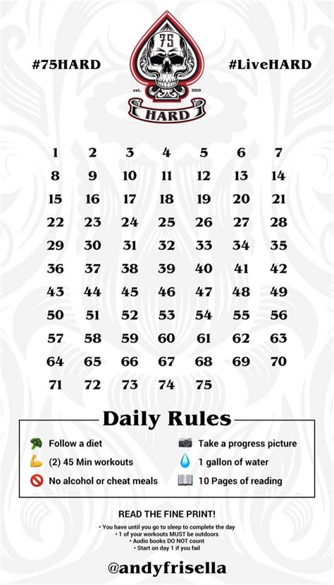 75 Hard Challenge Printable Free Download