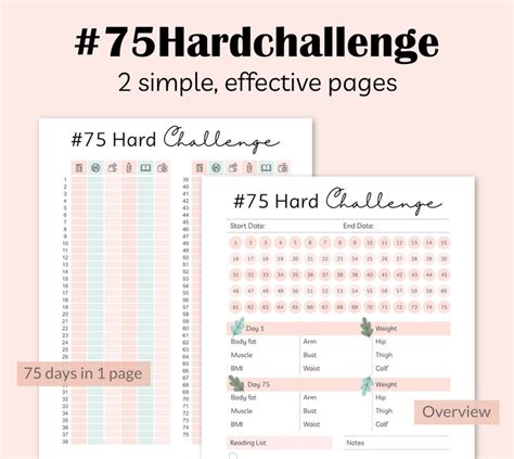 75 Hard Challenge Progress Tracking