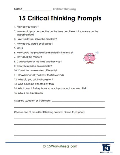 7th grade critical thinking worksheets