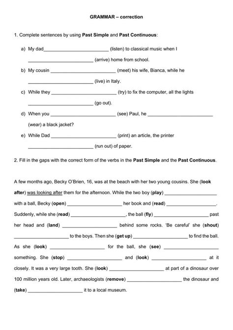 7th grade grammar worksheets