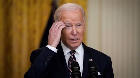 President Joe Biden's confused look during a press conference