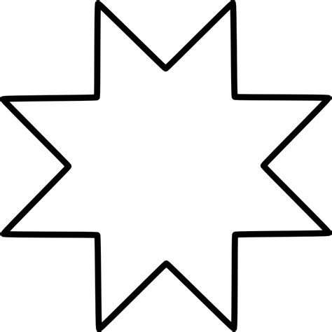 8-Point Star Template Printable 1