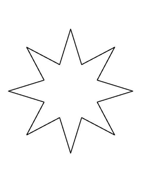 8-Point Star Template Printable 4