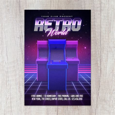 80s Arcade Flyer Template