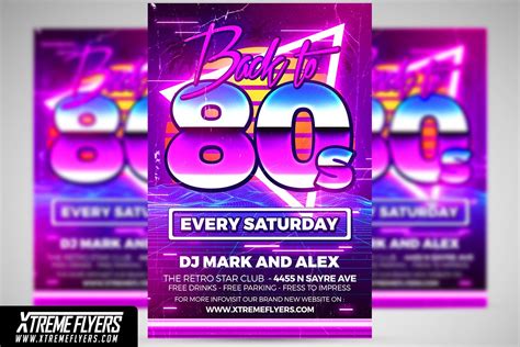 80s Flyer Template 1