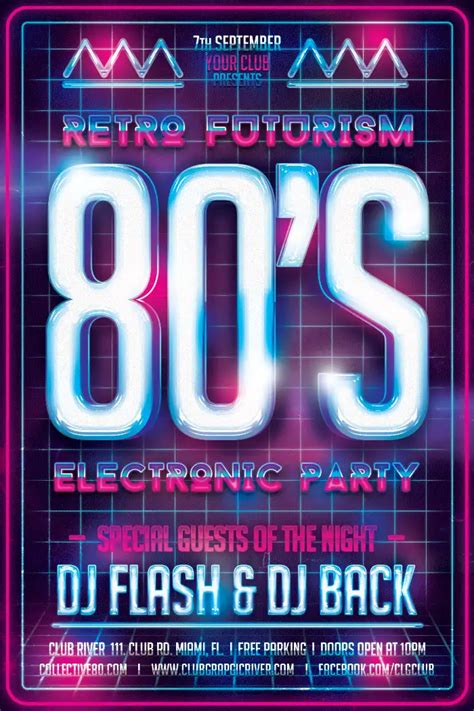 80s Flyer Template 6