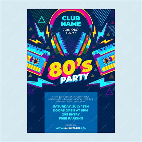 80s Flyer Templates