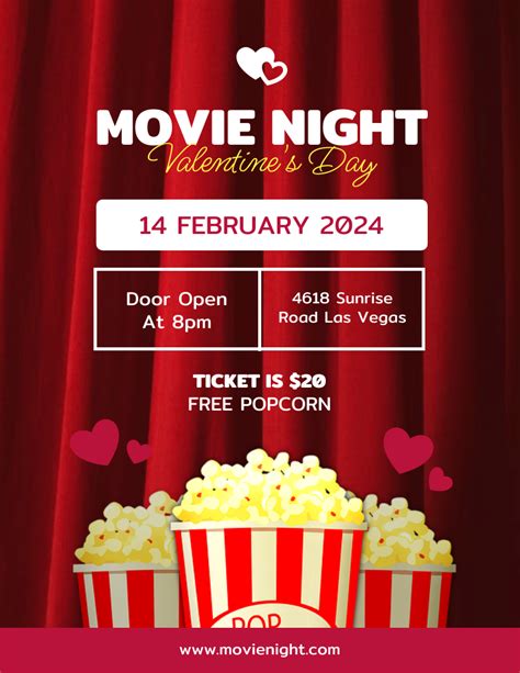 80s Movie Night Flyer Template