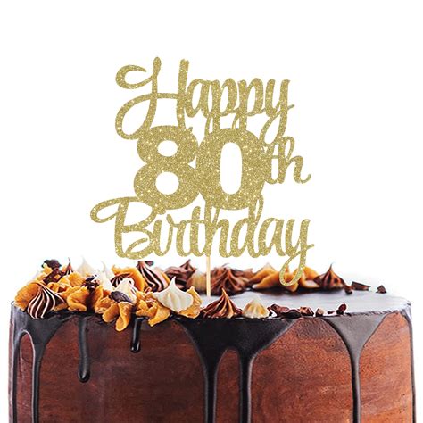 80th birthday cake topper ideas