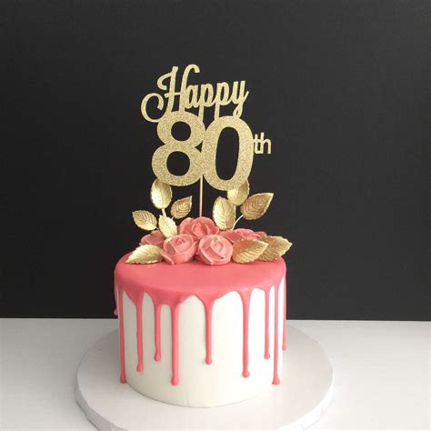 80th birthday cake topper ideas with photos