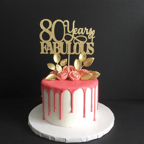 80th birthday cake topper inspiration