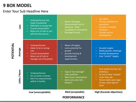 Examples of the 9 Box Grid Template in Excel