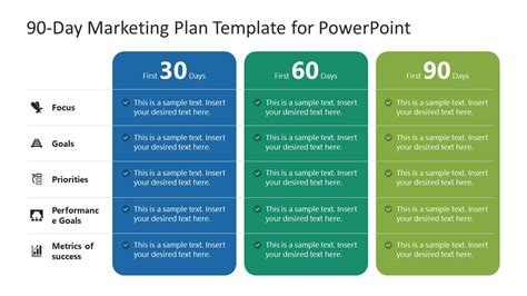 90-day marketing plan template example in PowerPoint