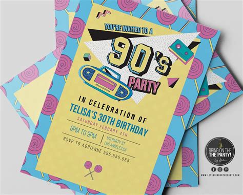 90s Fashion Invitation Templates Gallery