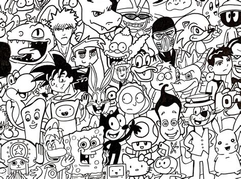 90s cartoon coloring pages