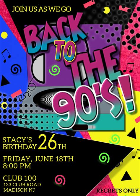 Free 90s Party Invitation