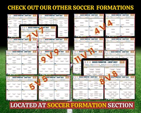 9v9 Soccer Lineup Template 6