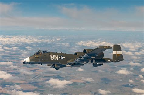 A-10 Warthog and P-47 Thunderbolt side by side