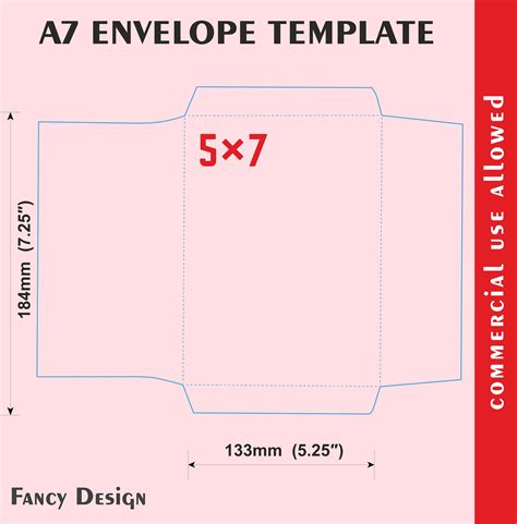 A7 Envelope Template Image