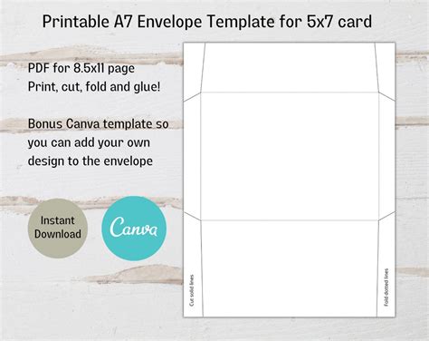 A7 Envelope Template Canva Image