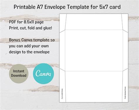 A7 Envelope Template Free Download Image