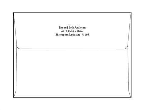 A7 Envelope Template Free Image