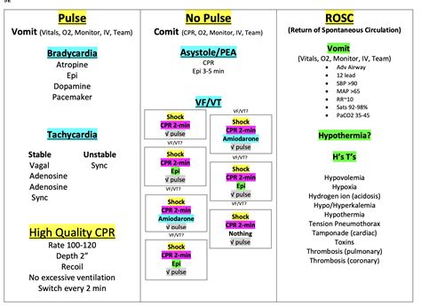 ACLS Cheat Sheet Basics Image