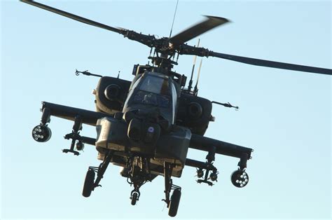 AH-64 Apache helicopter firing a missile