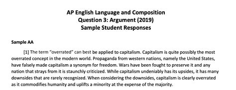 AP Lang Argument Essay Template Example 6